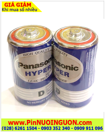 Panasonic R20UT/2S; Pin đại D 1.5v Panasonic R20UT/2S Hyper chính hãng (Made in Indonesia)_Vỉ 2viên